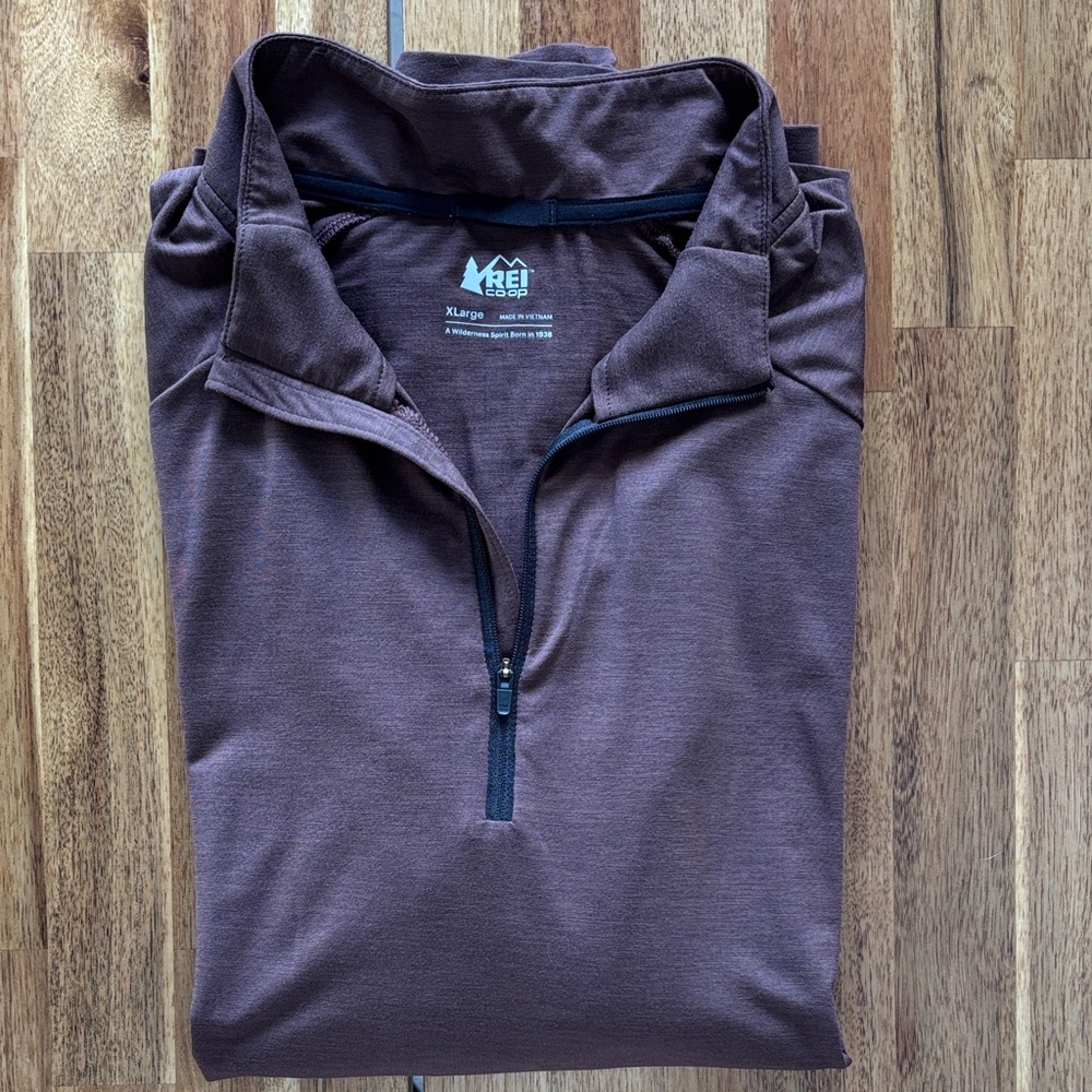 REI Men’s Brown Quarter-Zip Pullover